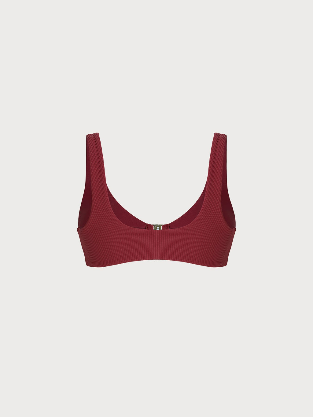 Ribanalı Kırmızı Şarap Bikini Üstü - Şık ve Rahat