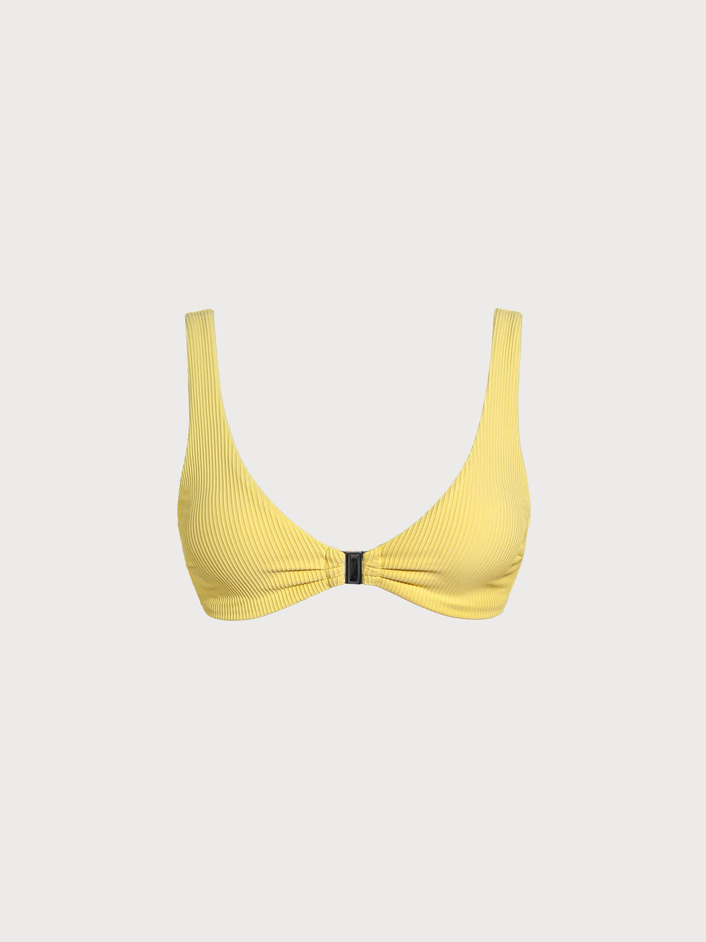 Ön Kapatmalı Sarı Ribanalı Bikini Üstü - Şık ve Rahat