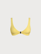 Ön Kapatmalı Sarı Ribanalı Bikini Üstü - Şık ve Rahat