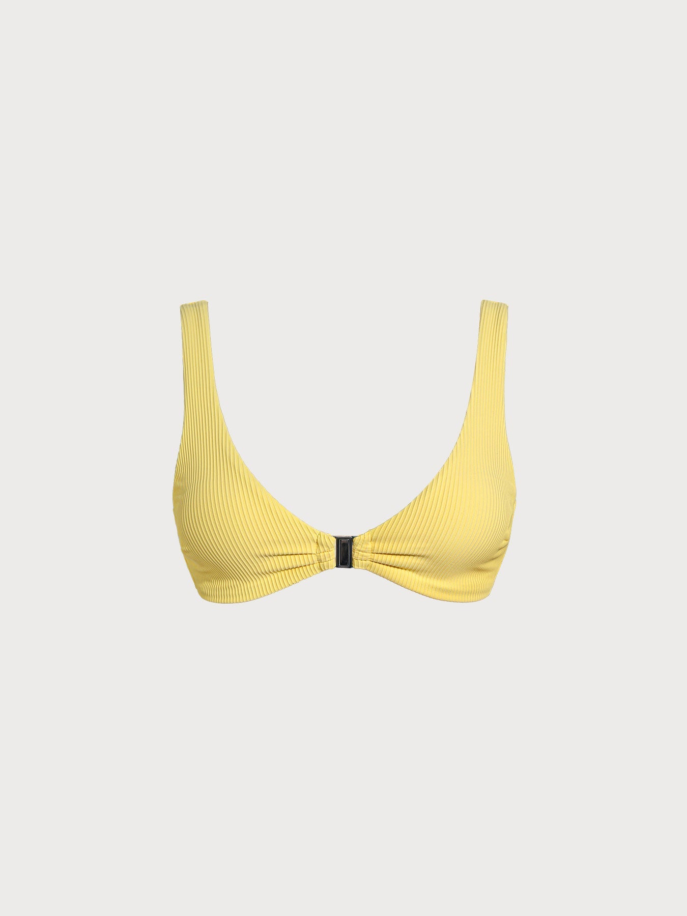 Ön Kapatmalı Sarı Ribanalı Bikini Üstü - Şık ve Rahat