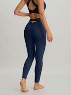 Premium Lacivert Kesik Legging - 24 İnç Konfor ve Şıklık