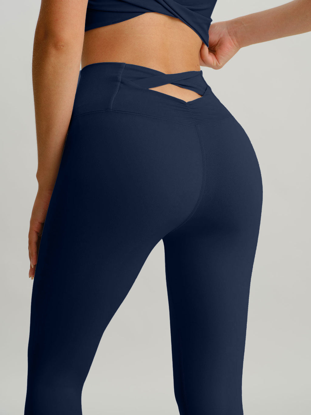 Premium Lacivert Kesik Legging - 24 İnç Konfor ve Şıklık