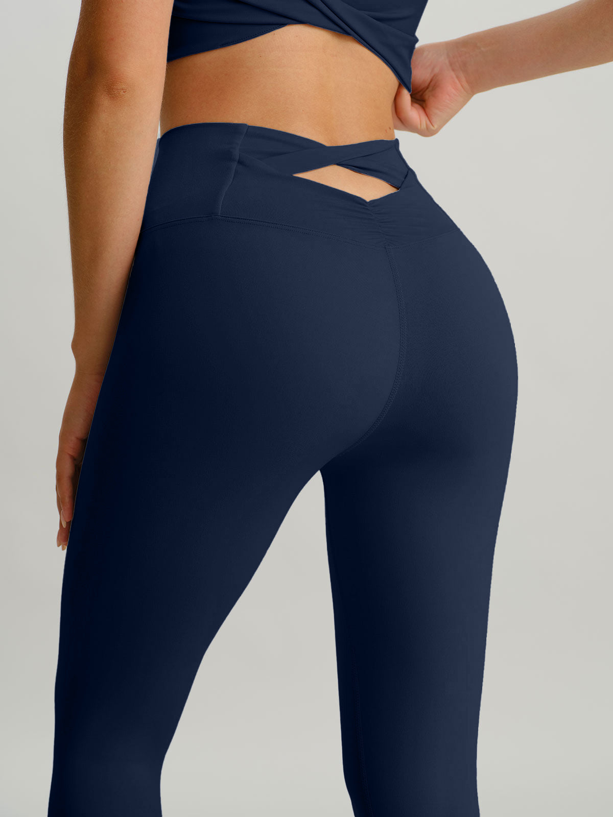 Premium Lacivert Kesik Legging - 24 İnç Konfor ve Şıklık