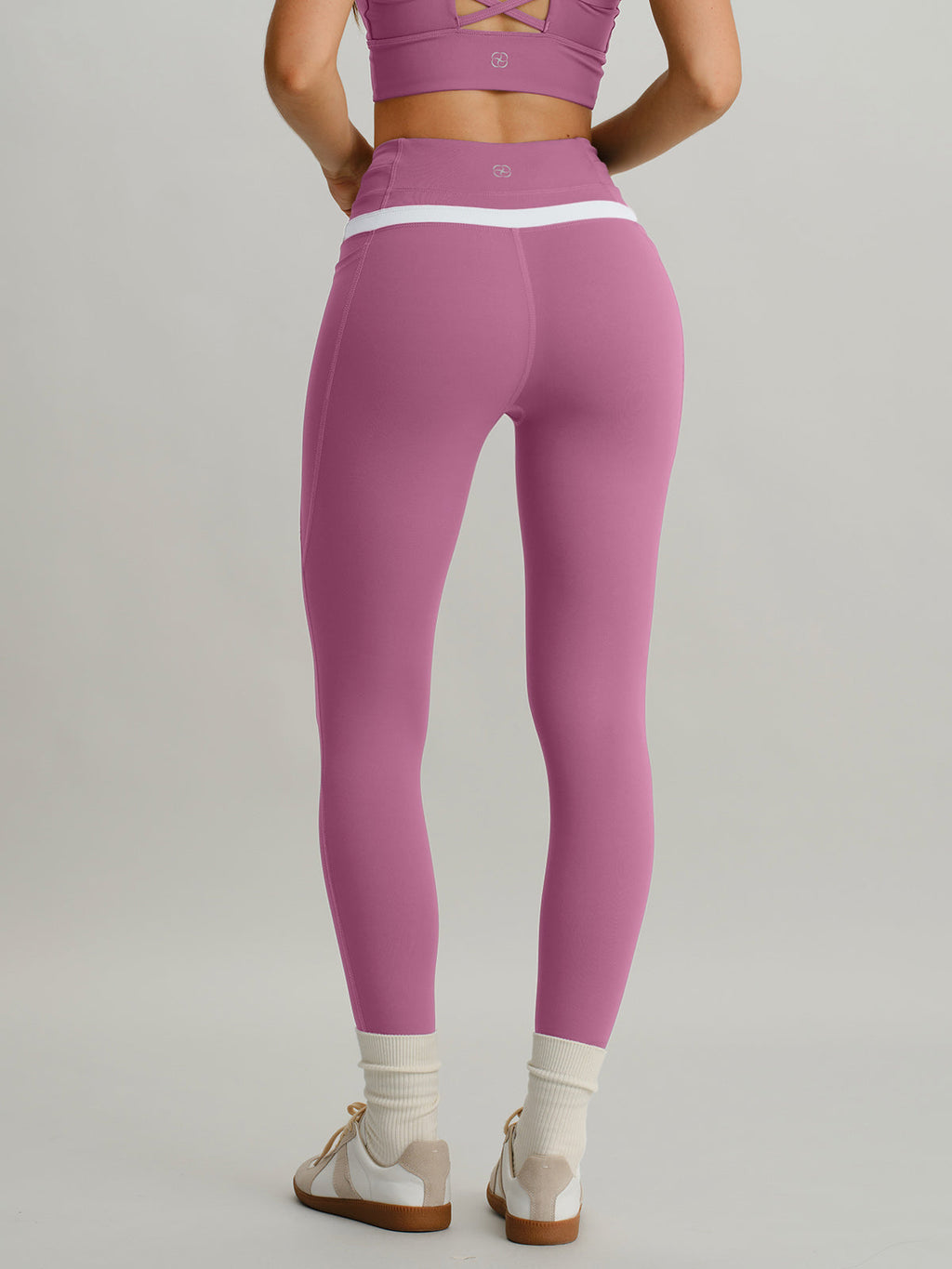 Yüksek Bel Pembe Cepli Tayt - 26" Kadın Spor Modası