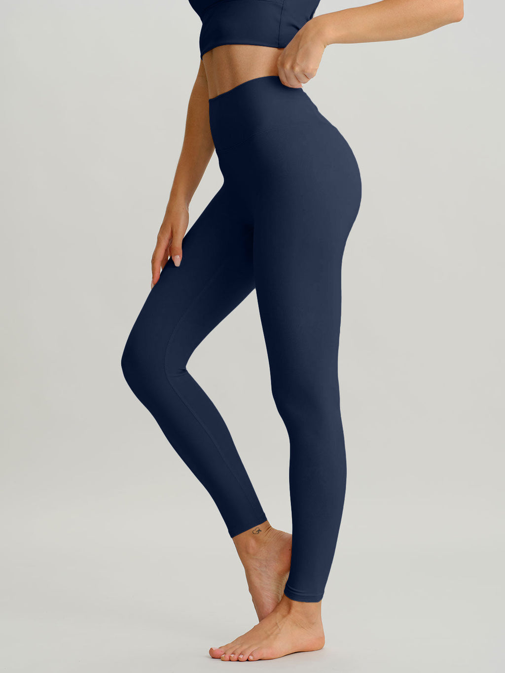 Premium Lacivert Kesik Legging - 24 İnç Konfor ve Şıklık
