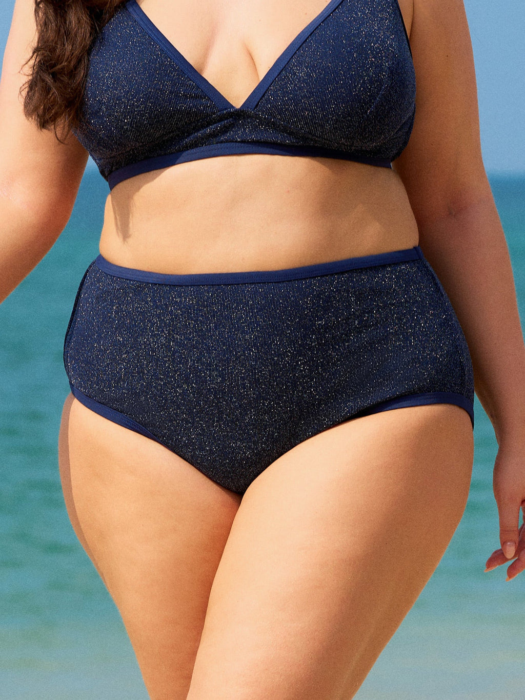 Mavi Lurex Büyük Beden Bikini Altı - Şık ve Rahat Seçim