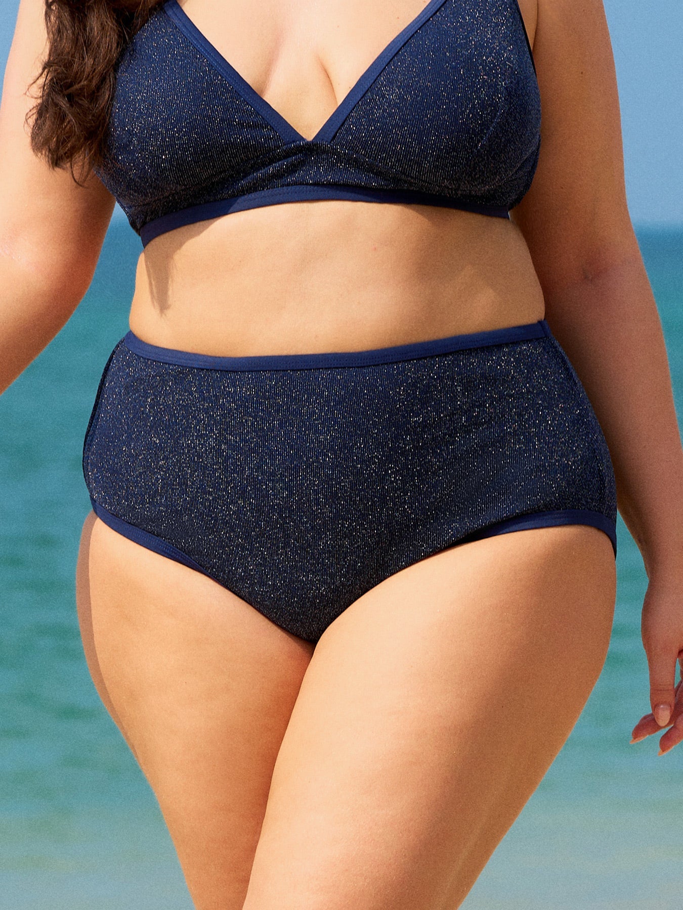 Mavi Lurex Büyük Beden Bikini Altı - Şık ve Rahat Seçim