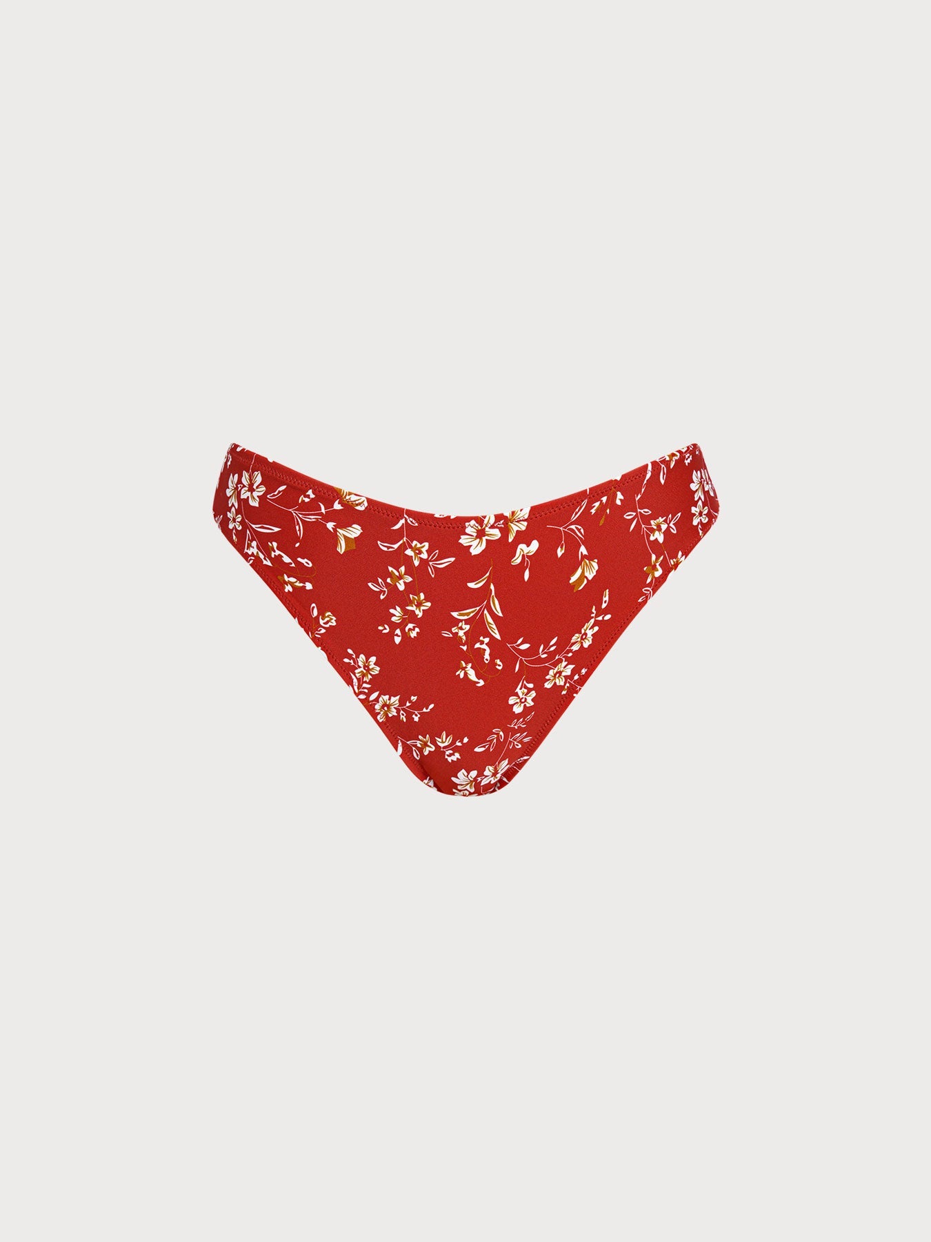 Doğal Kırmızı Baskılı Bel Bikini Altı - Şık ve Rahat