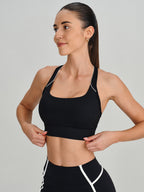 Premium Siyah I-Back Spor Sütyeni - Hafif Destekli