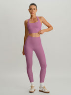 Premium Pembe X-Cross Spor Sütyeni - Hafif Destekli
