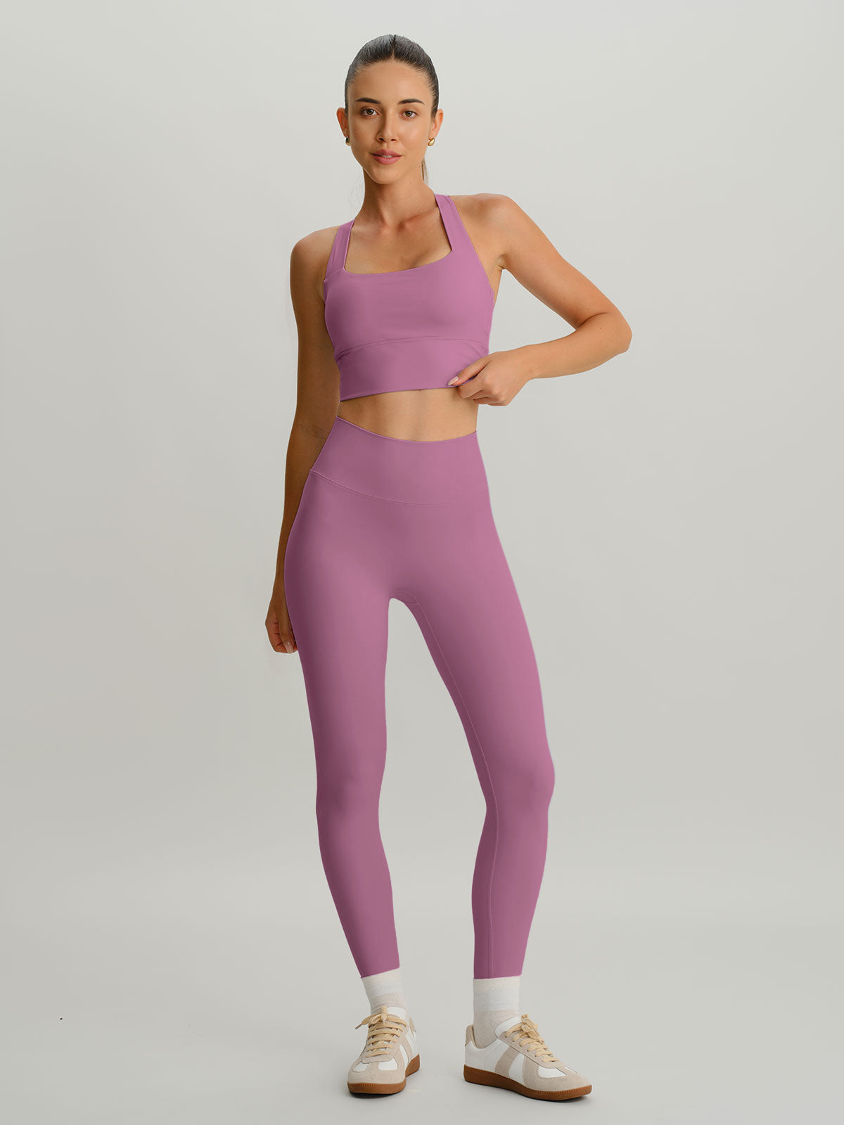 Premium Pembe X-Cross Spor Sütyeni - Hafif Destekli