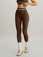 Kahve Renk Yüksek Bel Leggings - Rahat ve Şık