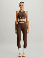 Kahve Renk Yüksek Bel Leggings - Rahat ve Şık