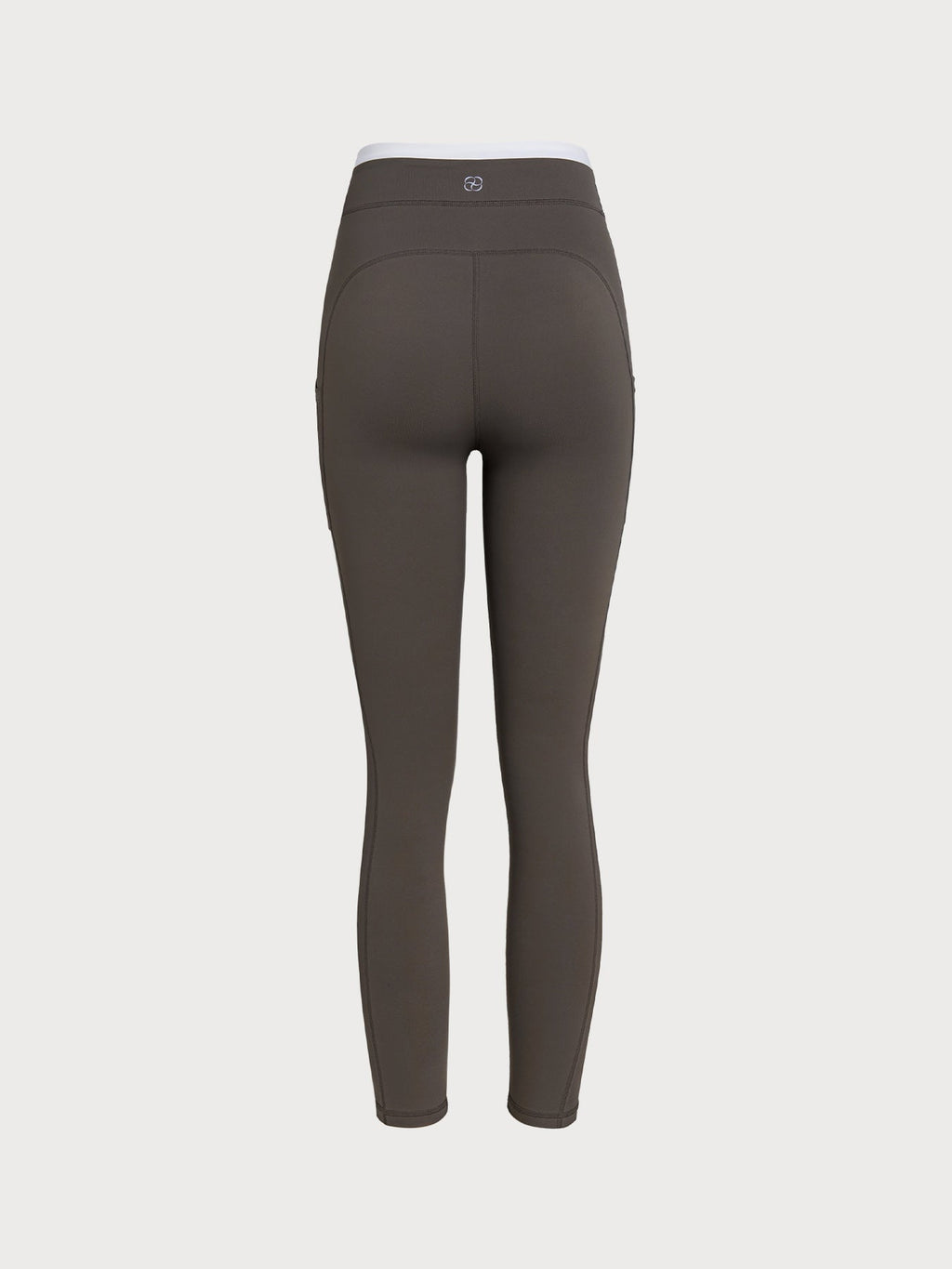 Yüksek Bel Koyu Kahverengi Doğal Legging - 25 İnç