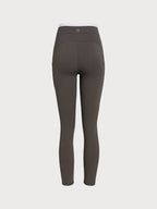 Yüksek Bel Koyu Kahverengi Doğal Legging - 25 İnç