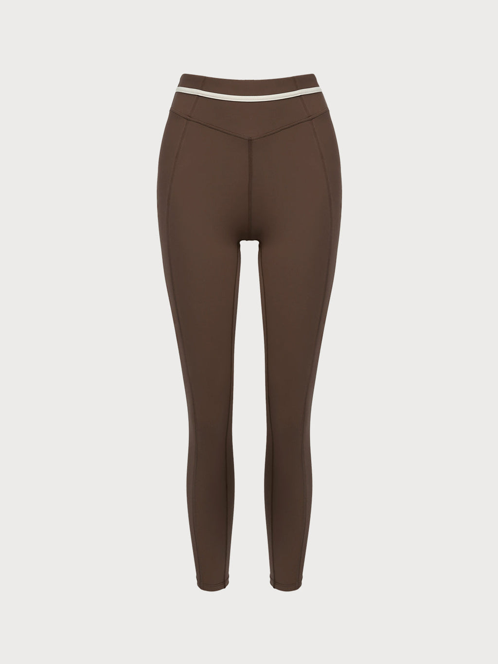 Kahve Renk Yüksek Bel Leggings - Rahat ve Şık