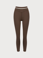 Kahve Renk Yüksek Bel Leggings - Rahat ve Şık