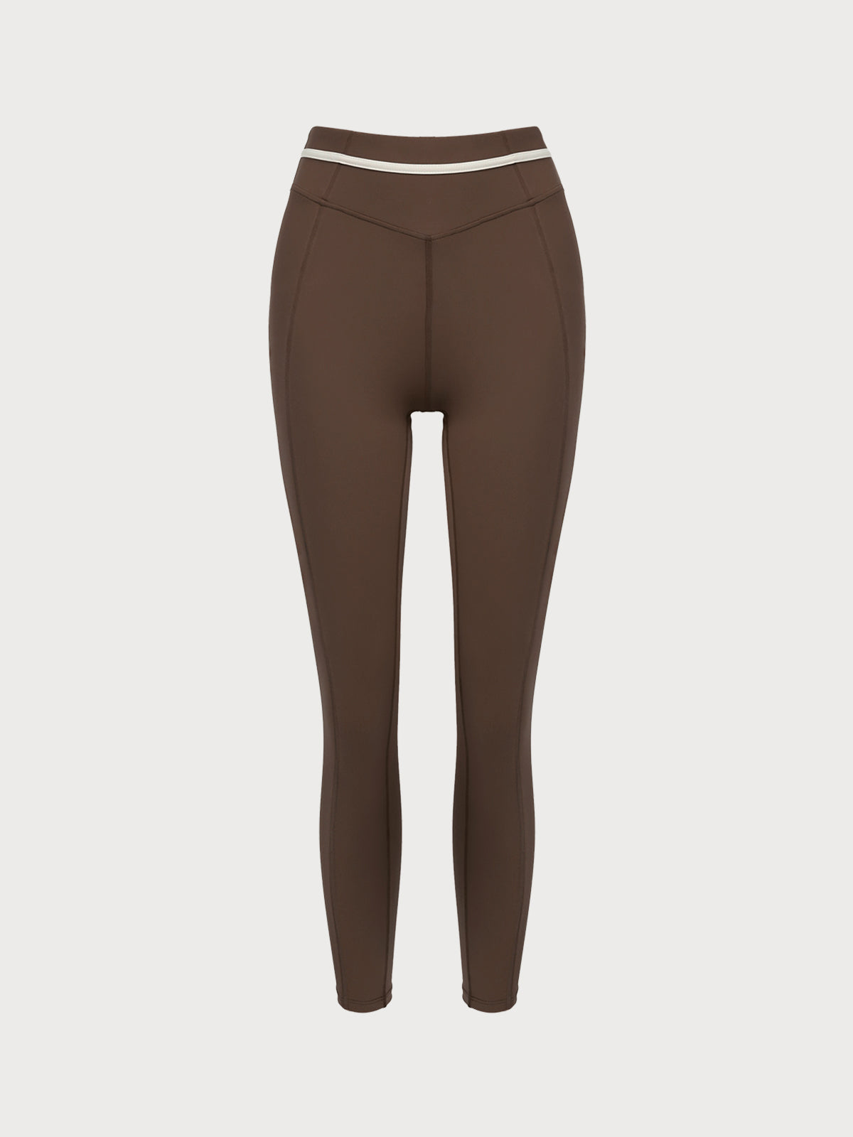 Kahve Renk Yüksek Bel Leggings - Rahat ve Şık