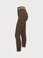 Kahve Renk Yüksek Bel Leggings - Rahat ve Şık