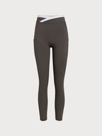 Yüksek Bel Koyu Kahverengi Doğal Legging - 25 İnç