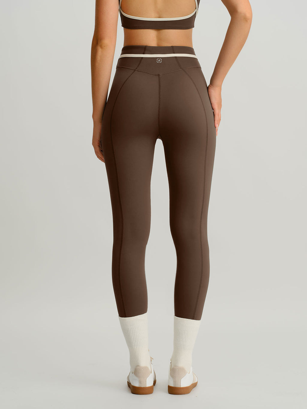 Kahve Renk Yüksek Bel Leggings - Rahat ve Şık
