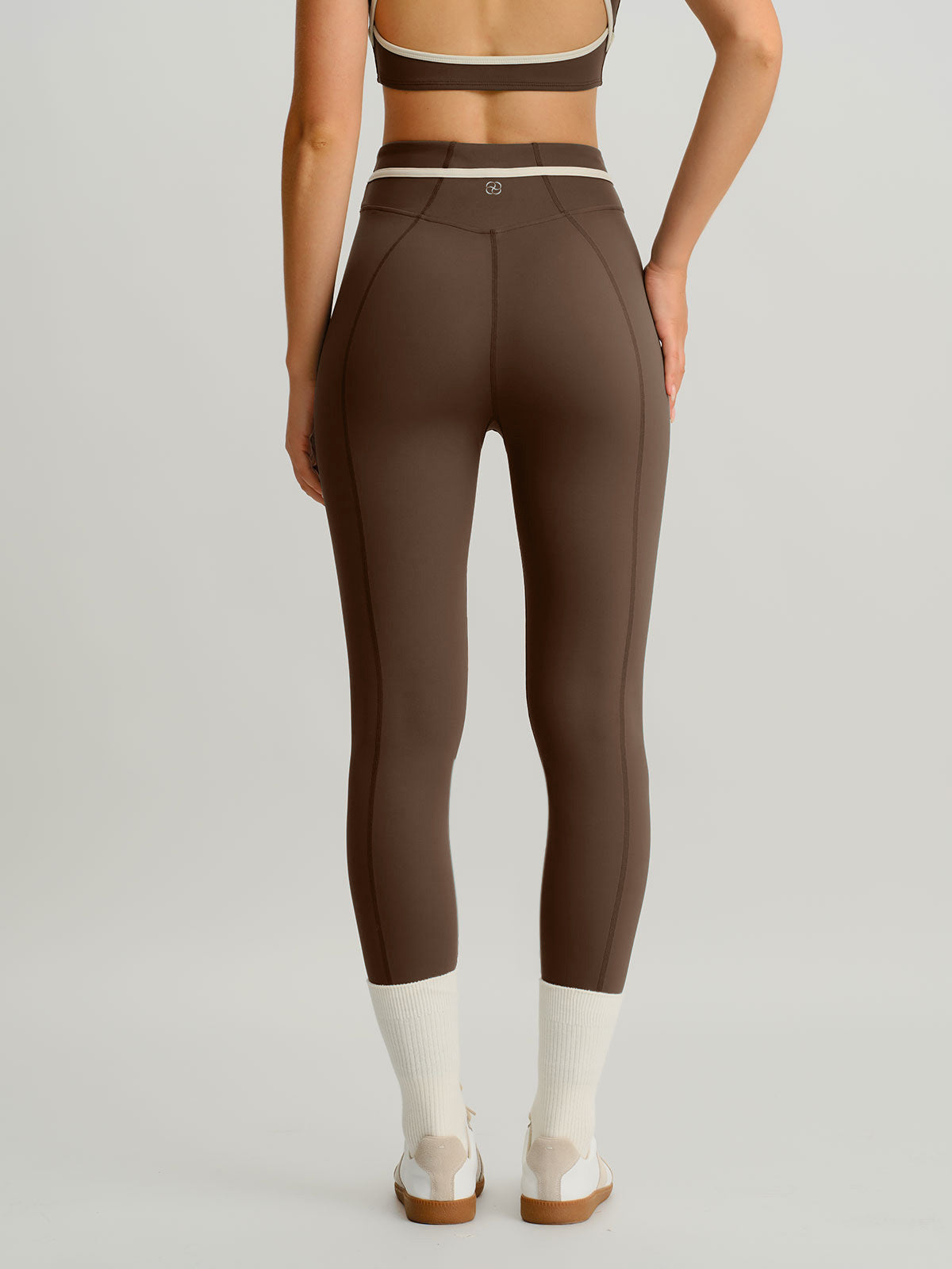 Kahve Renk Yüksek Bel Leggings - Rahat ve Şık
