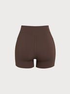 Kadın Kahverengi Yüksek Bel 3 İnç Şort - Şık ve Rahat