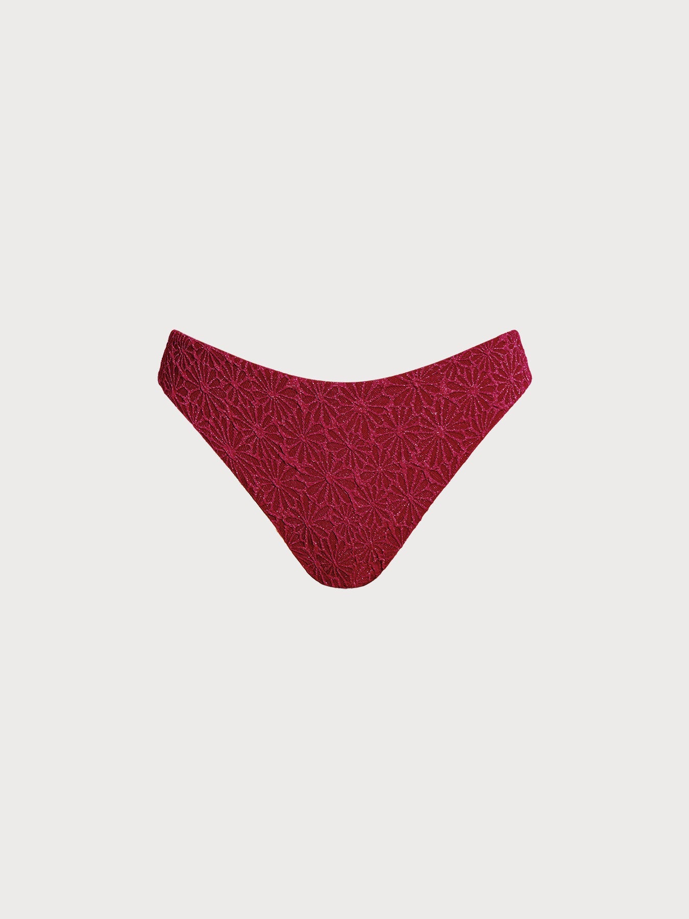 Şarap Kırmızısı Lurex Tankini Altı - Şık ve Rahat