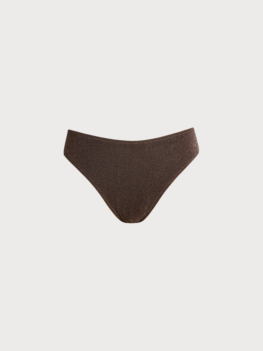 Koyu Kahverengi Lurex Yüksek Bel Bikini Altı - Şık ve Rahat