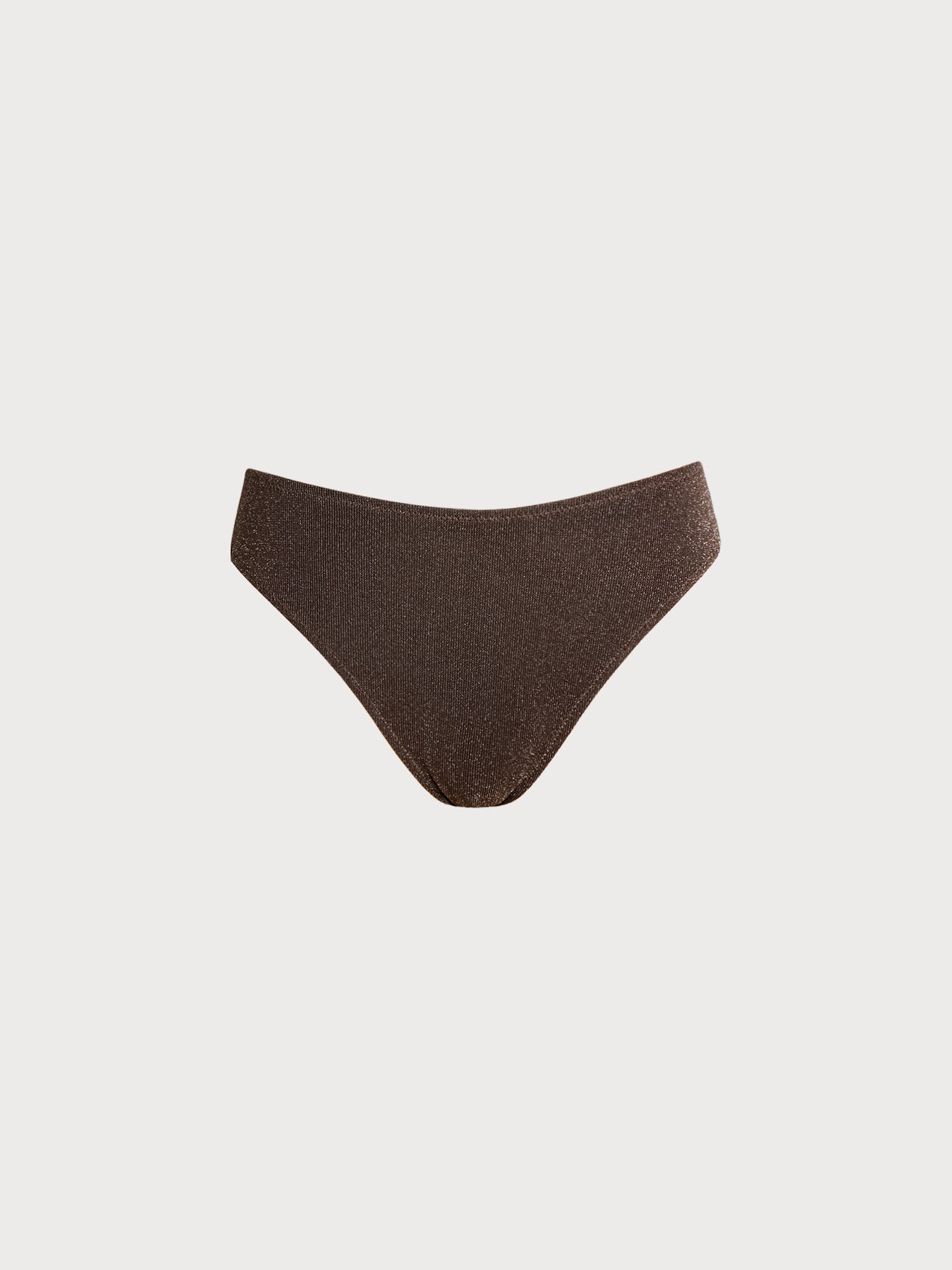 Koyu Kahverengi Lurex Yüksek Bel Bikini Altı - Şık ve Rahat