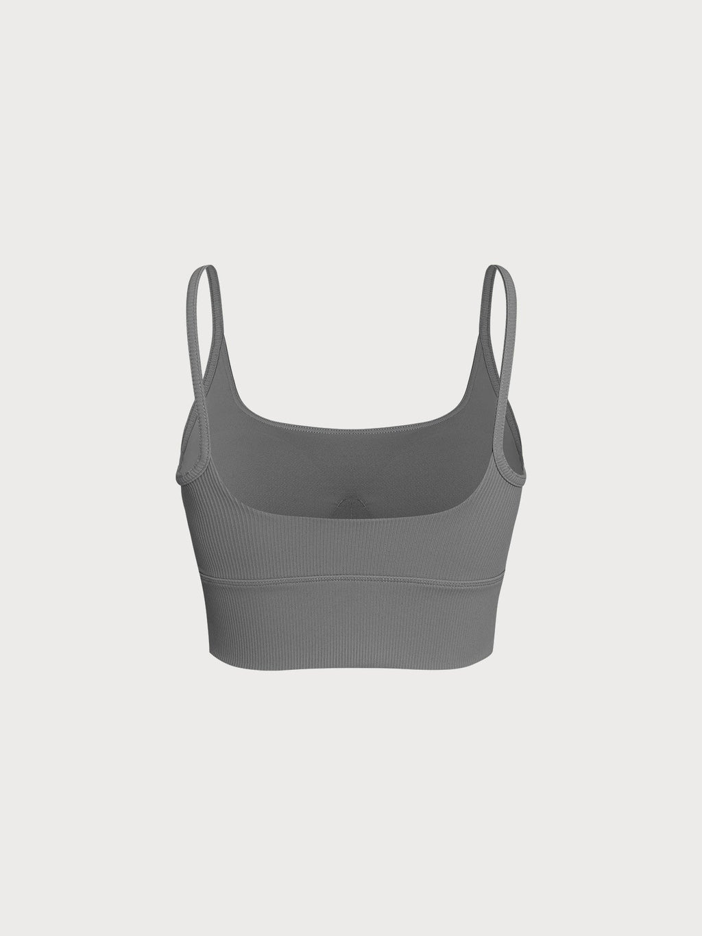 Premium Gri Ribanalı Kare Yaka Spor Atlet - Rahat ve Şık