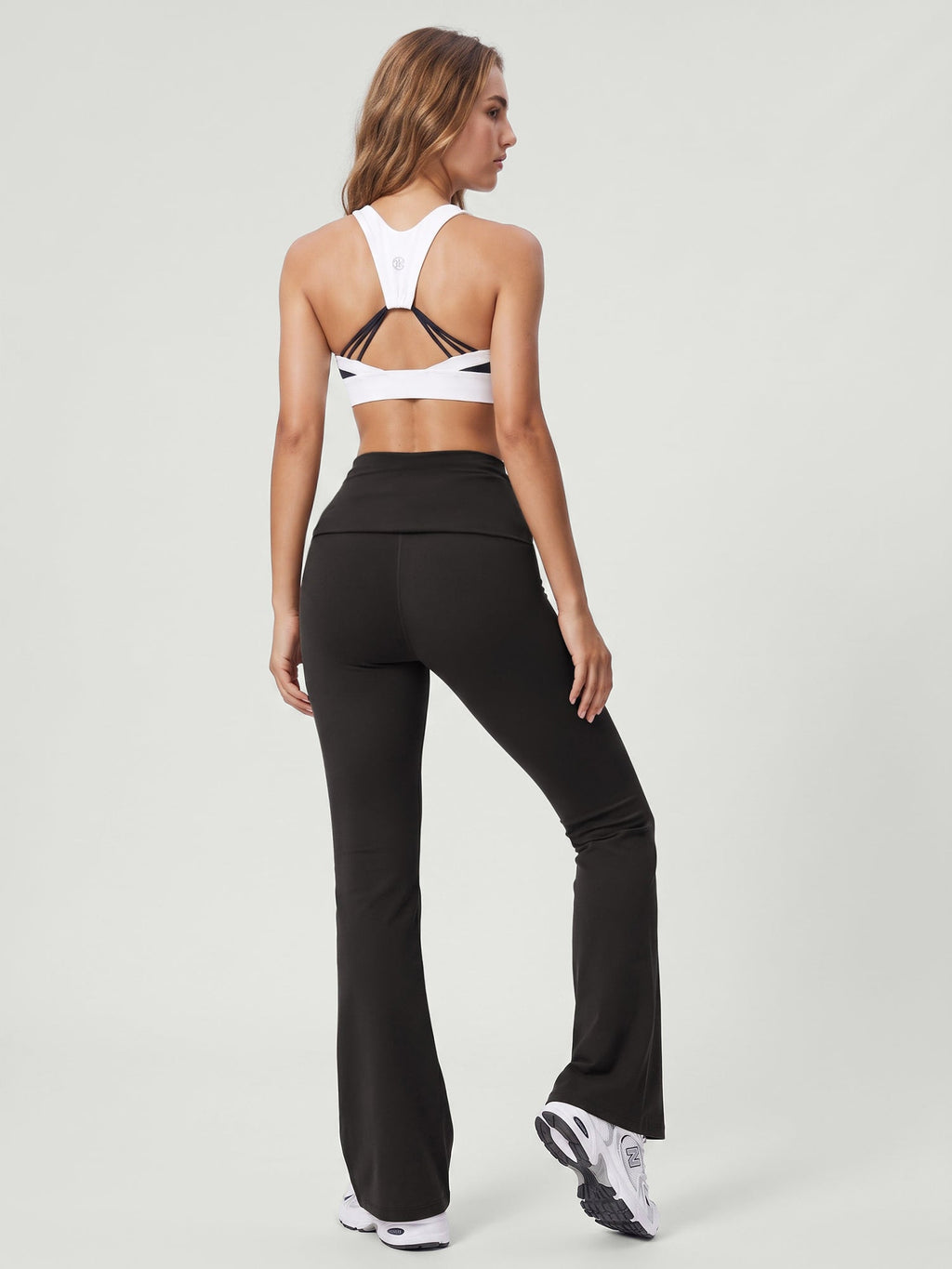 31'' Siyah Katlanabilir Yoga Pantolonu - Konfor ve Şıklık