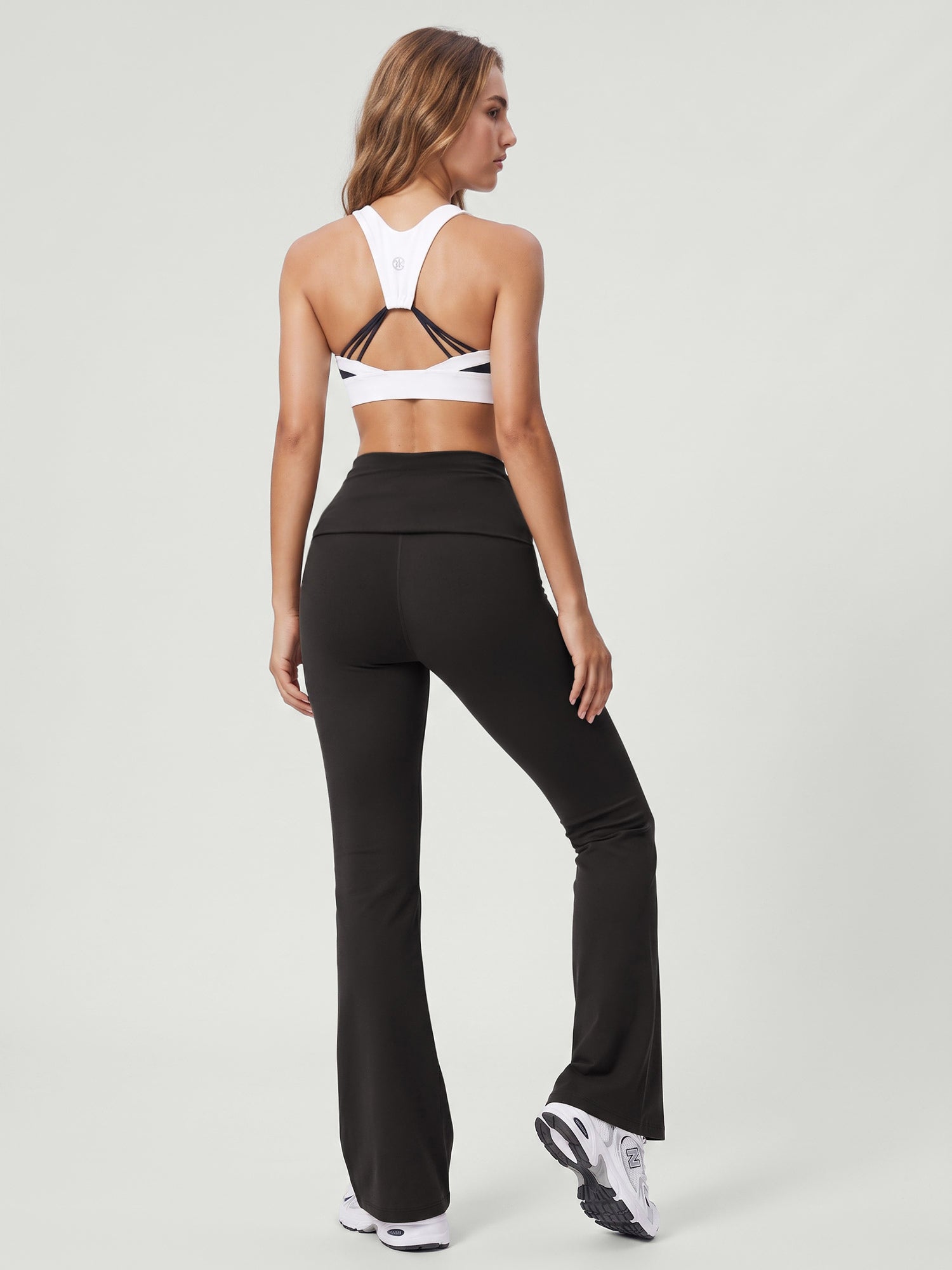 31'' Siyah Katlanabilir Yoga Pantolonu - Konfor ve Şıklık
