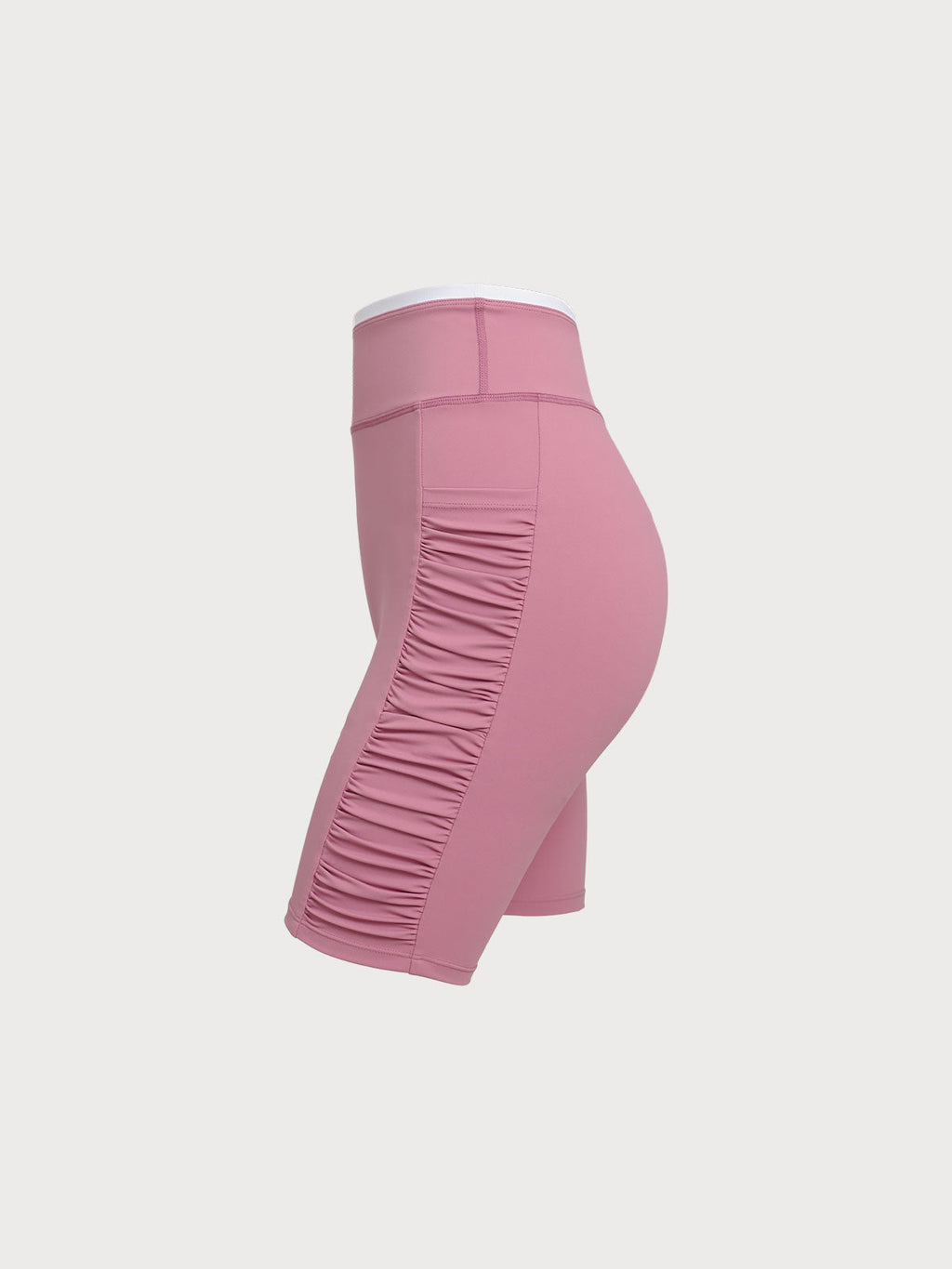 Kadın Pembe Kırışık 6'' Fitness Şortları - Rahat ve Şık