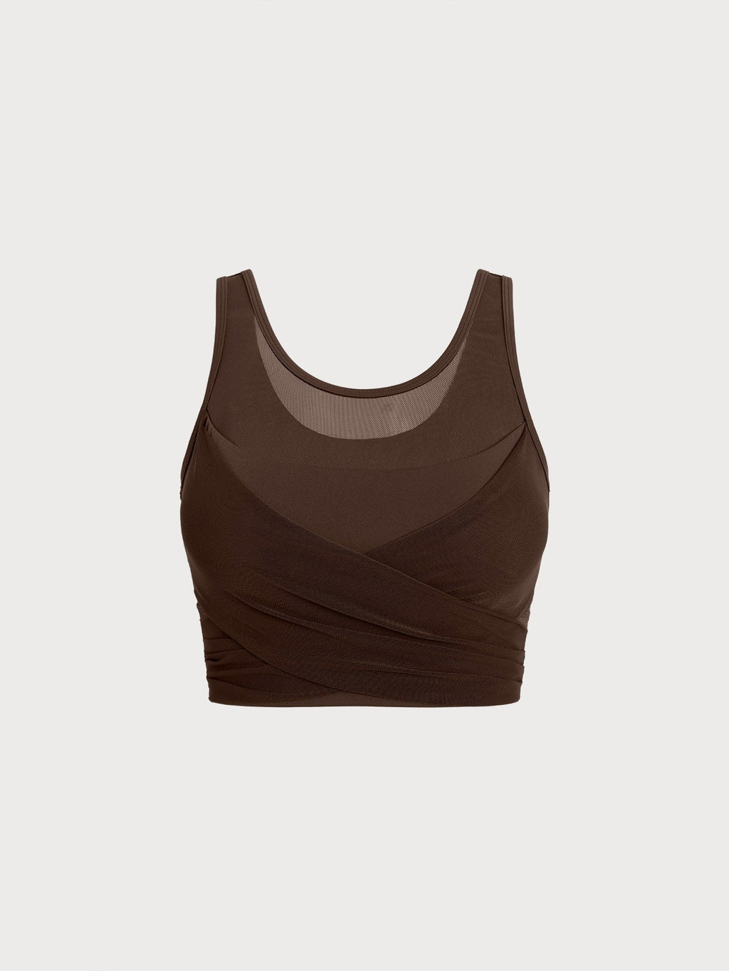 Kahve Renkli Destekli Ön Tank Top - Şık ve Rahat