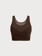 Kahve Renkli Destekli Ön Tank Top - Şık ve Rahat
