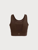 Kahve Renkli Destekli Ön Tank Top - Şık ve Rahat