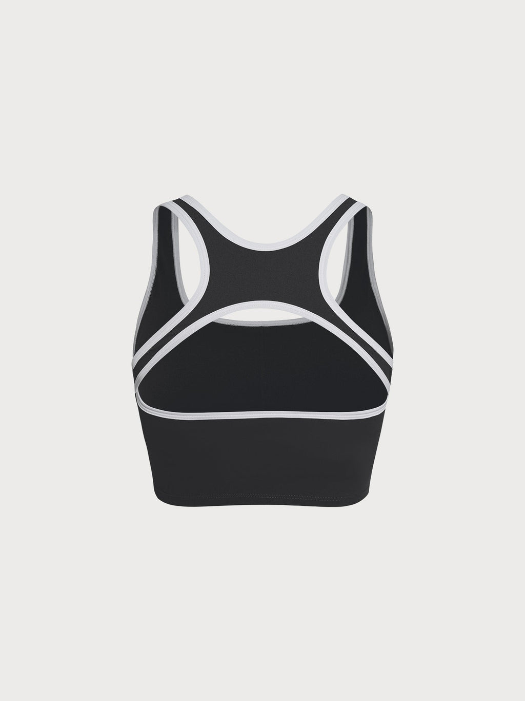 Yüksek Performanslı Siyah Kontrast Dikişli Spor Atlet
