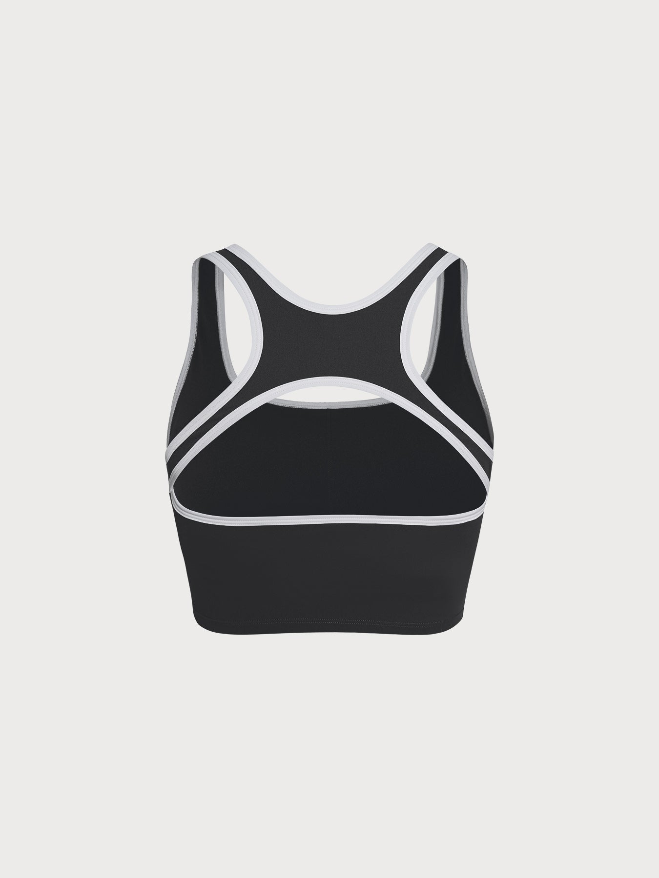 Yüksek Performanslı Siyah Kontrast Dikişli Spor Atlet