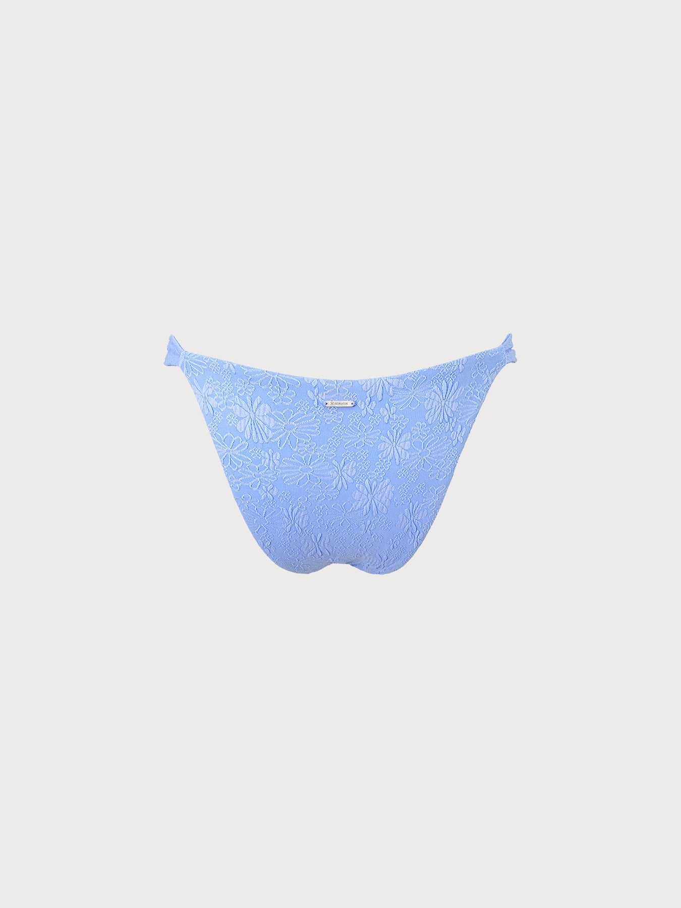 Dokulu Gökyüzü Mavisi Altın Detaylı Bikini Altı