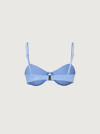 Dokulu Gökyüzü Mavisi Destekli Bikini Üstü