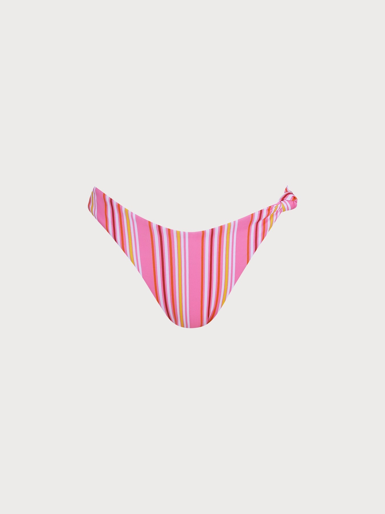 Kadın Pembe Çizgili Yan Düğüm Bikini Altı - Şık ve Rahat