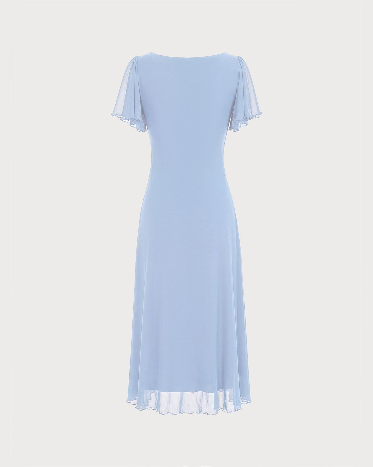 Mavi Cowl Neck Ruched Mesh Midi Elbise