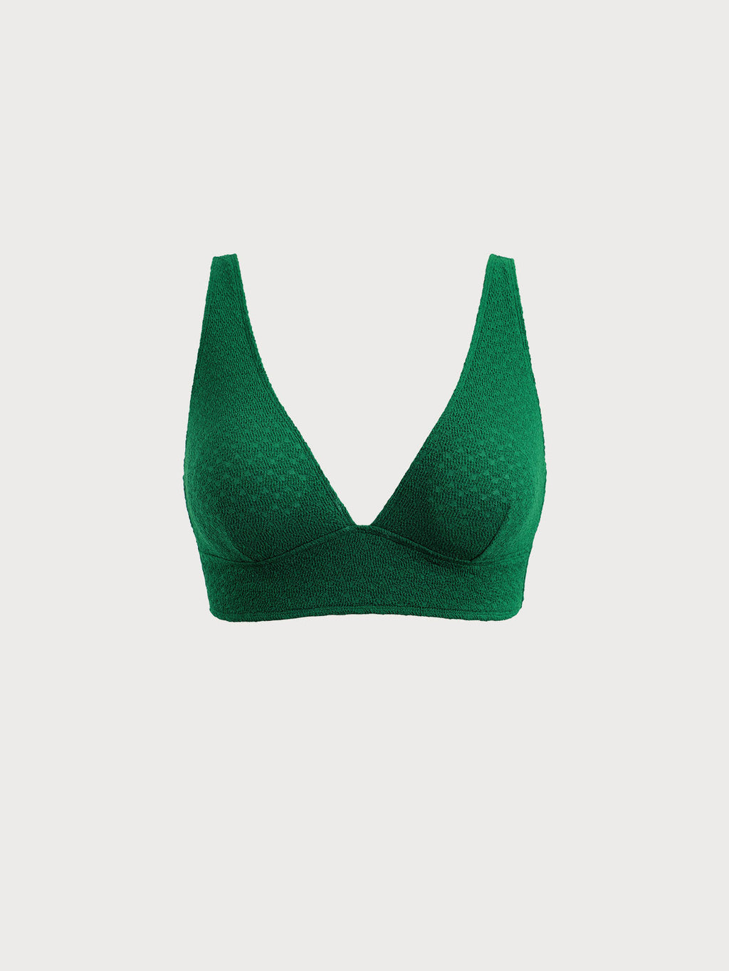 Yeşil V-Yaka Büyük Beden Kadın Bikini Üstü - Şık ve Rahat