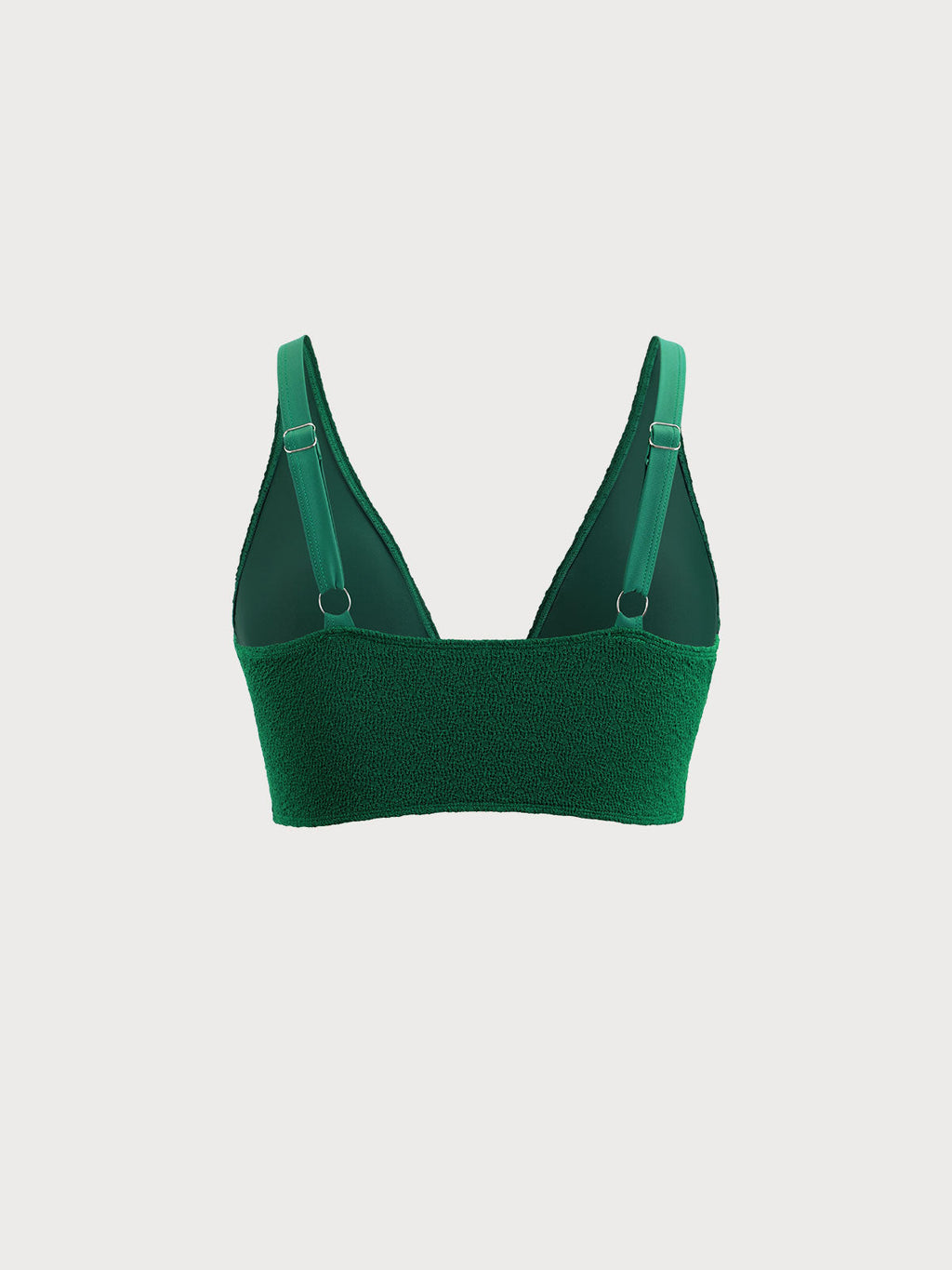 Yeşil V-Yaka Büyük Beden Kadın Bikini Üstü - Şık ve Rahat