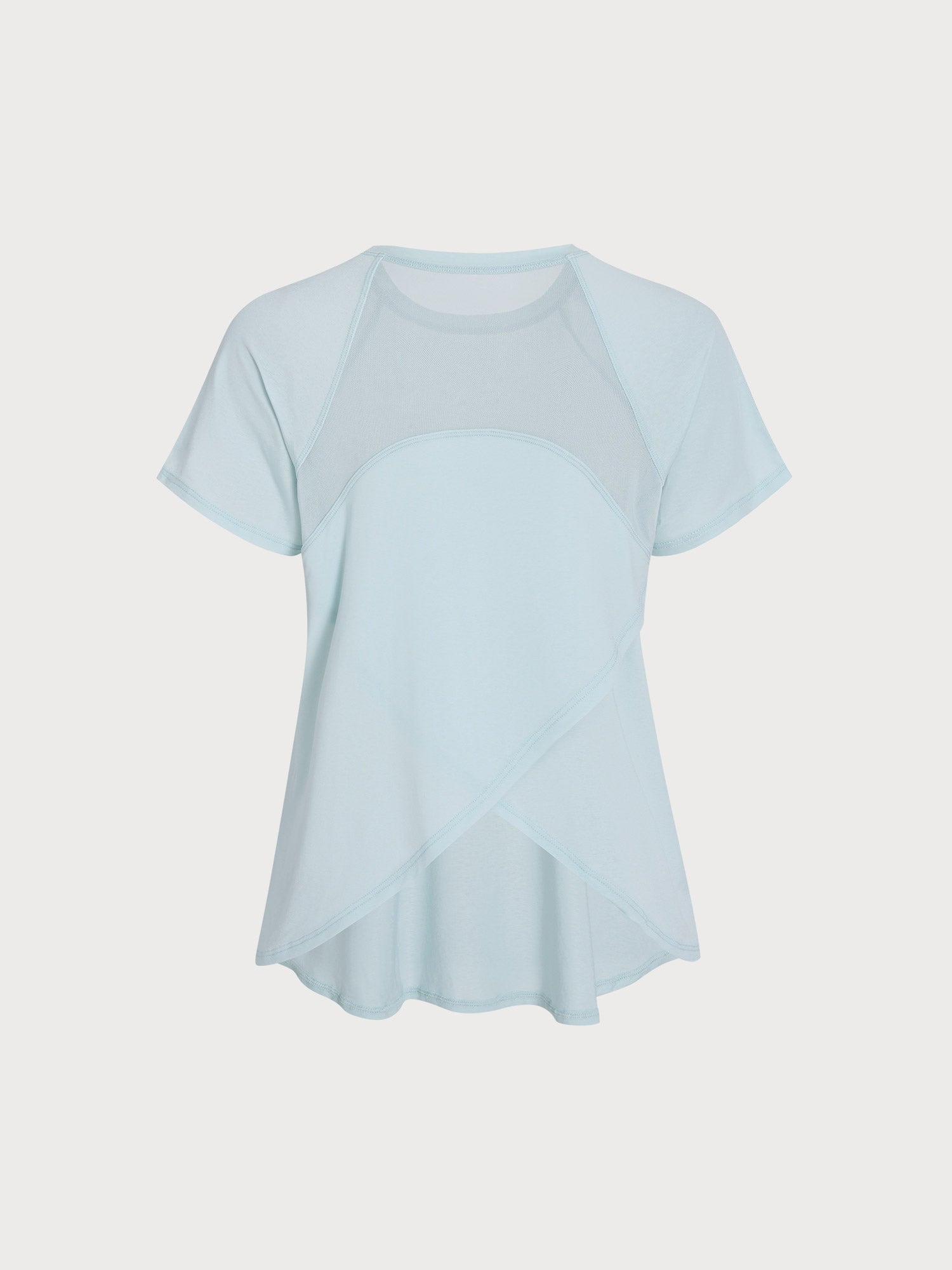 Premium Açık Mavi File Raglan Kol Tişört