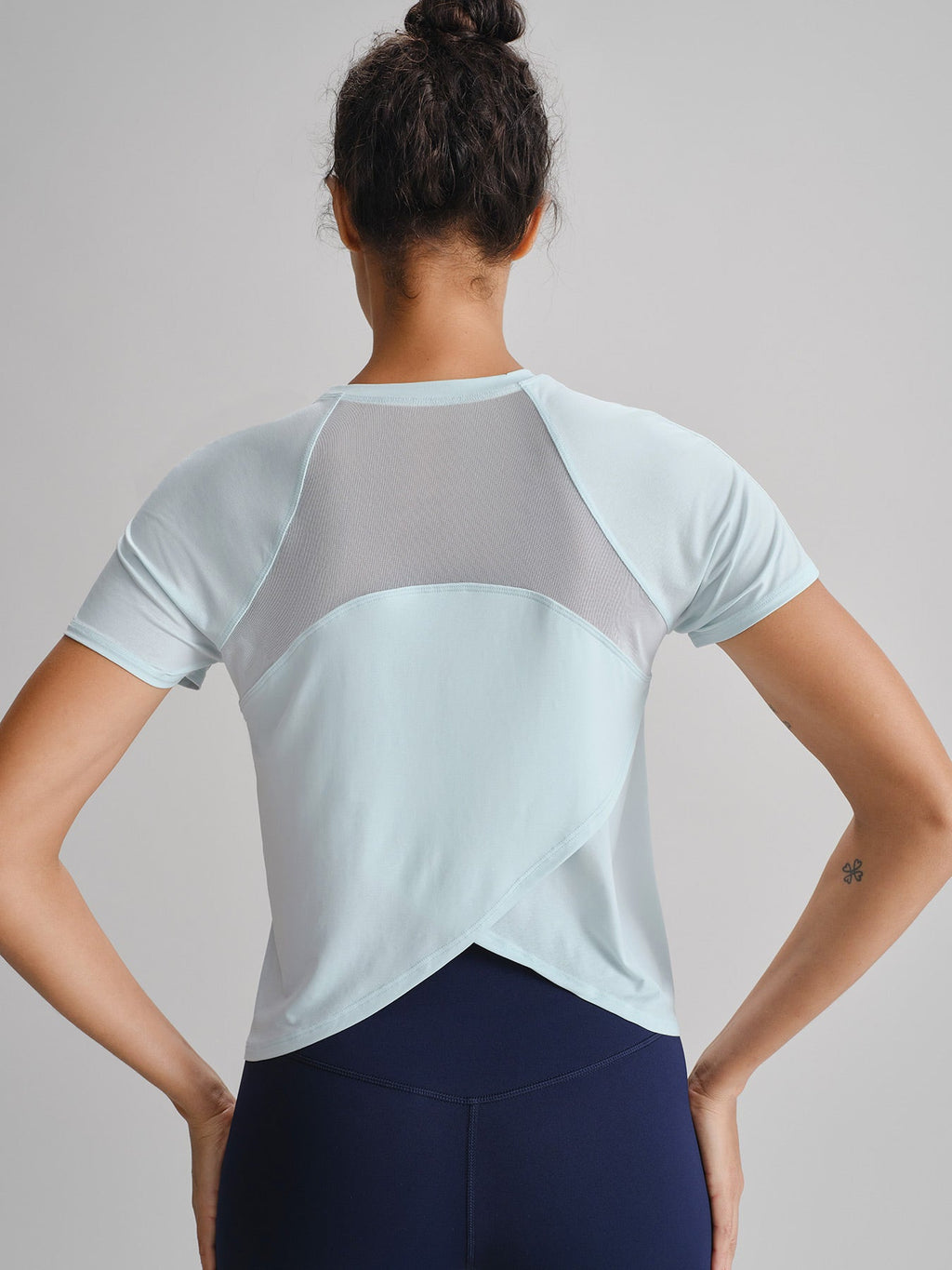 Premium Açık Mavi File Raglan Kol Tişört