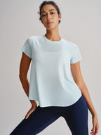 Premium Açık Mavi File Raglan Kol Tişört