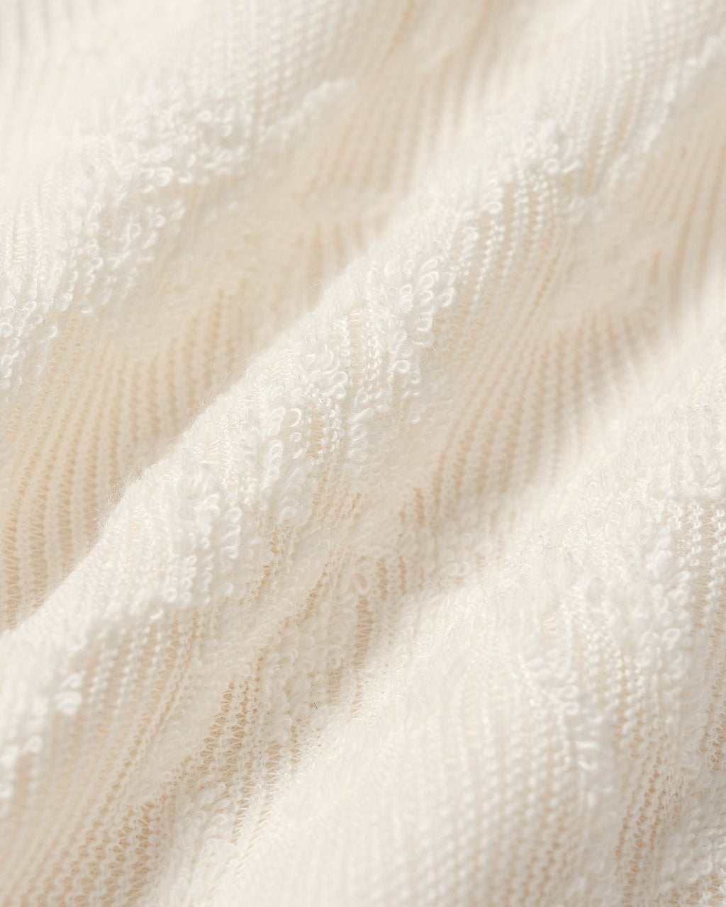 Off White Tek Omuzlu Dokulu Triko Tişört