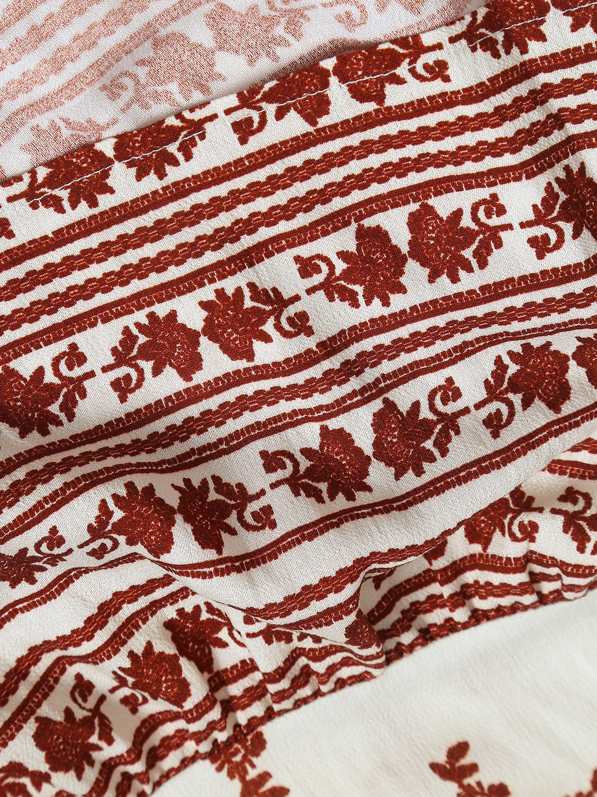 Şık Vintage Çiçekli Plaj Elbisesi - Yaz Modası
